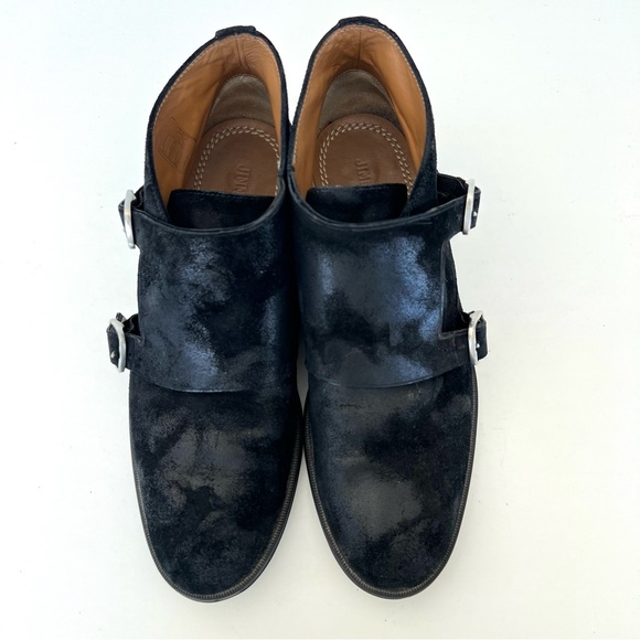 JIMMY CHOO Men Black Double Monk Strap Waxed Suede Leather Chukka Boots Sz 42 - Picture 5 of 16